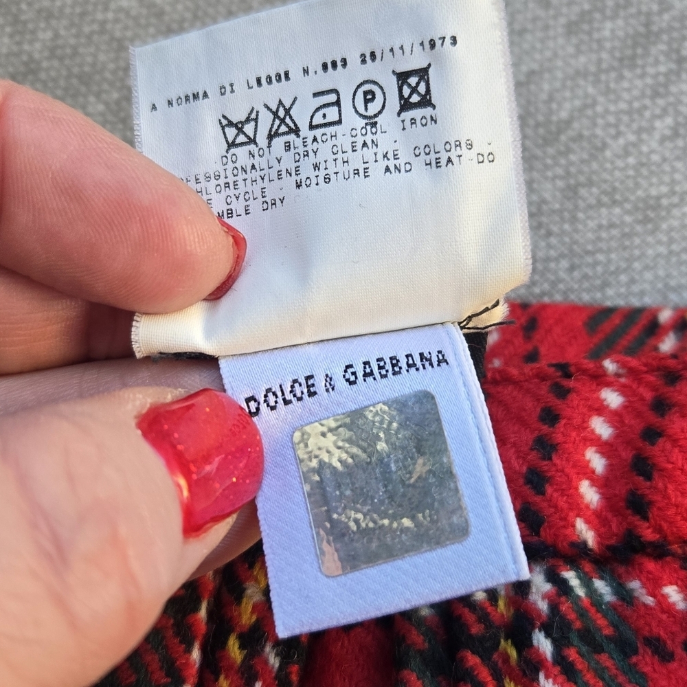 Dolce & Gabbana Plaid Pleated Mini Skirt Y2K - Picture 9 of 11